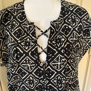 Black and white Madewell swim cover-up size large